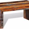 Wooden Coffee Table for Living Room and Office, Completely Handmade Side 
Table, Reclaimed Wood, 31.5" x 20" x 13.8"