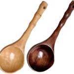 PRETYZOOM 2Pcs Wooden Utensils for Cooking and Bathing Handmade Water 
Scoop Spoon Elegant Design for Pouring Gardening and Tea Ceremony