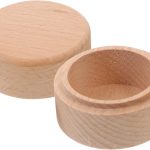 Wooden Jewelry Box Round Wedding Storage Mini Trinket Container Handmade 
Desktop Dresser Decorative