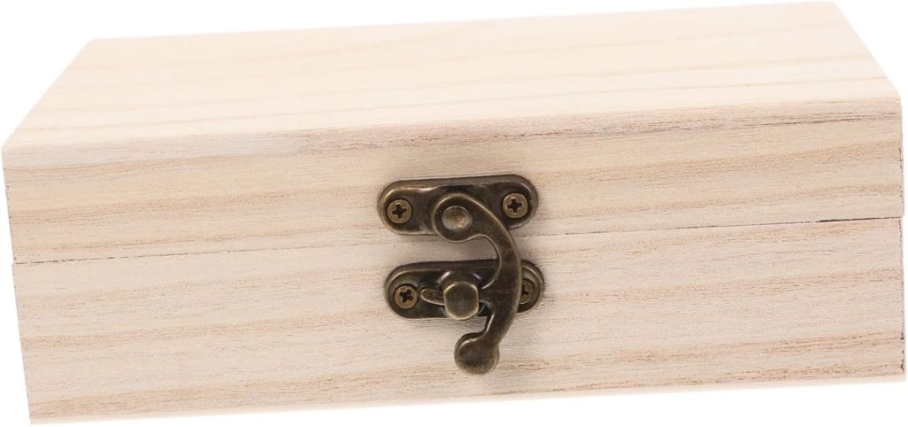 DOITOOL Box DIY Wooden Jewelry Box with Lock Unfinished Decorative Storage 
Box for Keepsakes Crafting and Home Decor Endless Painting Possibilities 
and Personal Touches