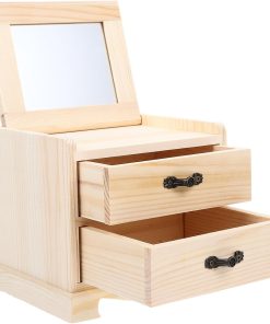 1Pc Handmade Wooden Jewelry Box Organizer Lightweight Dresser Storage 
Container for Jewelry Beads Trinkets Durable Wood with Smooth Surface for 
Home