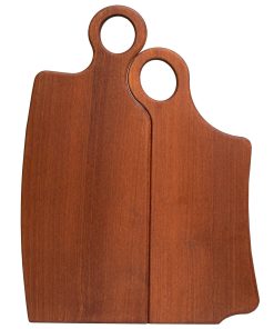 Straga Handmade Mr. & Mrs. Cutting Boards - Mahogany Wood Charcuterie 
Cheese Board Set with Handle for Kitchen, His & Hers, Romeo & Juliet Gift 
for Anniversary, Wedding, Housewarming